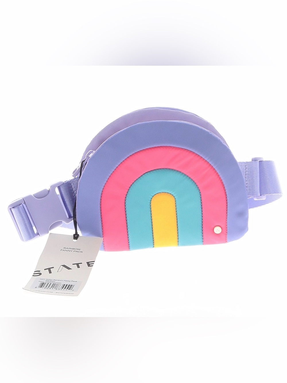 State Bags Girls Nylon Novelty Rainbow Fanny Pack Purple Bum Bag Kids
